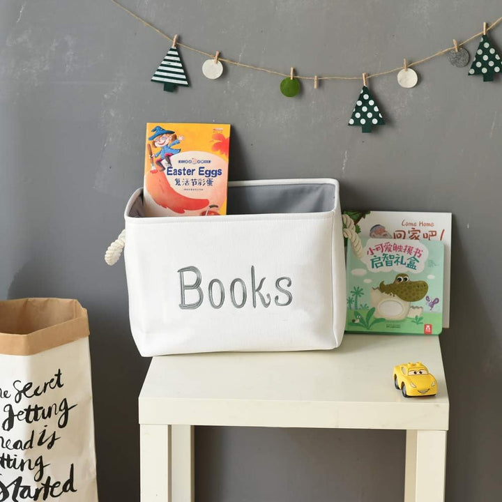 INough Bücher Aufbewahrungsbox Aufbewahrungskorb für Kinder, Kallax Boxen Bücherkorb Kinder gross Au