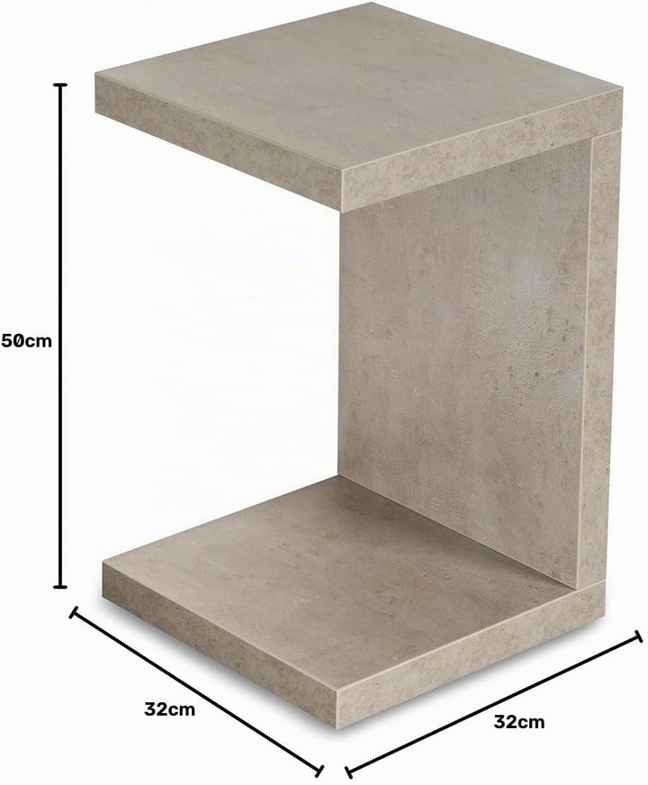 levandeo Beistelltisch Coco Betonoptik B x H x T: 32x50x32cm Grau Holz Couchtisch keine Montage fest