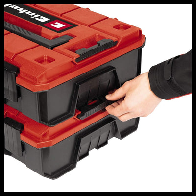 Einhell Systemkoffer E-Case S-F (für universelle Aufbewahrung von Werkzeug, 44x32x13 cm Aussenmasse,
