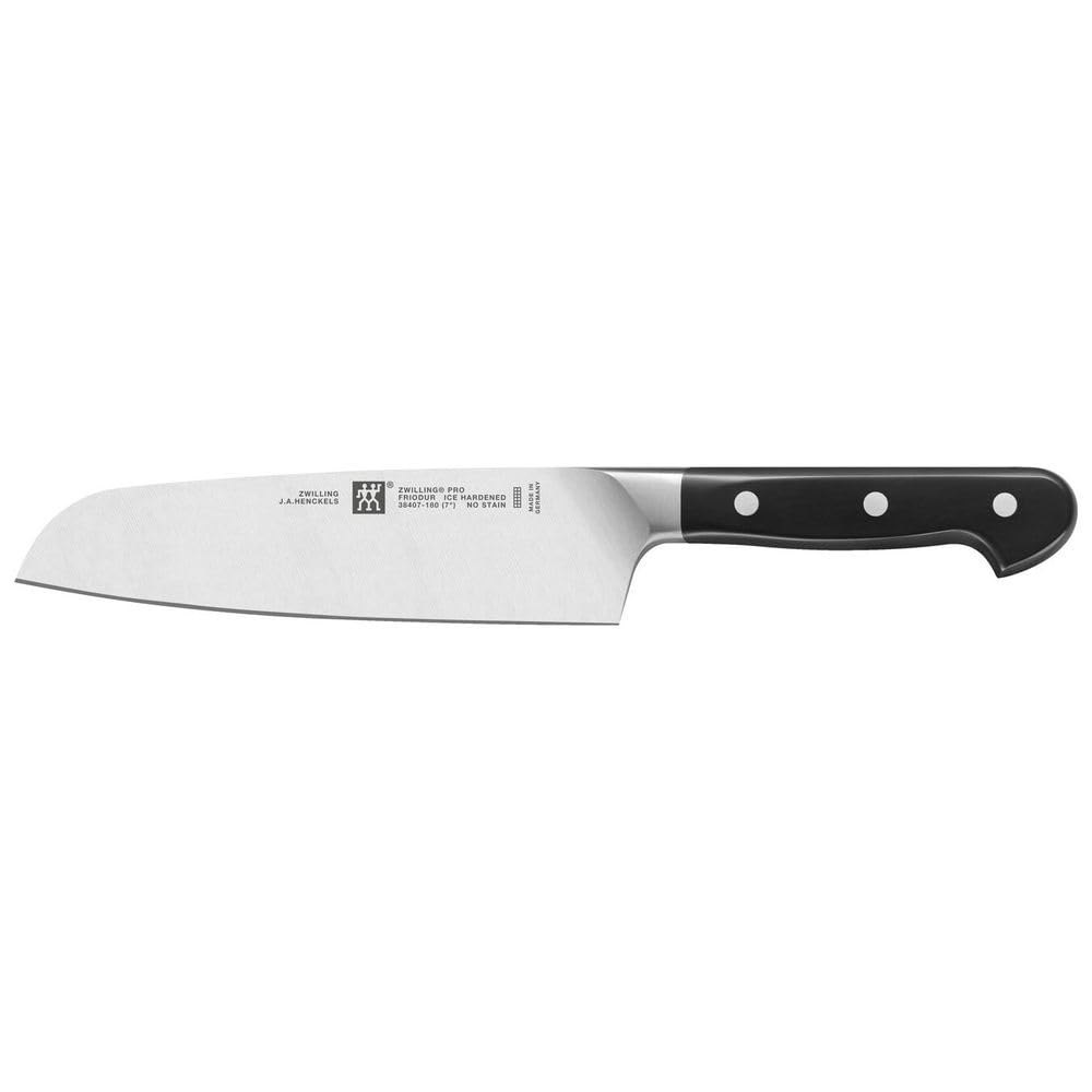 ZWILLING Pro Santokumesser, 18 cm, Rostfreier Spezialstahl, Razor-Edge-Veredlung, 3-Nieten-Kunststof