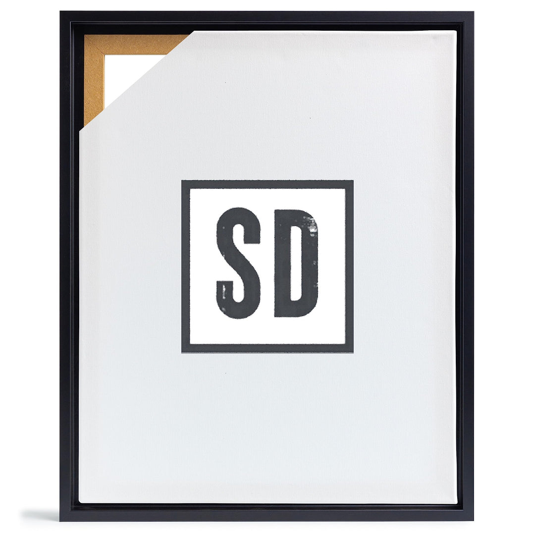 Stallmann Design Schattenfugenrahmen für Keilrahmen | 40x40 cm | schwarz | MDF Rahmen für Leinwände
