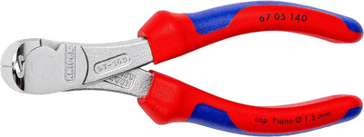 Knipex Kraft-Vornschneider verchromt, mit Mehrkomponenten-Hüllen 140 mm 67 05 140 140 mm verchromt M