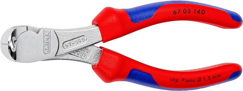 Knipex Kraft-Vornschneider verchromt, mit Mehrkomponenten-Hüllen 140 mm 67 05 140 140 mm verchromt M