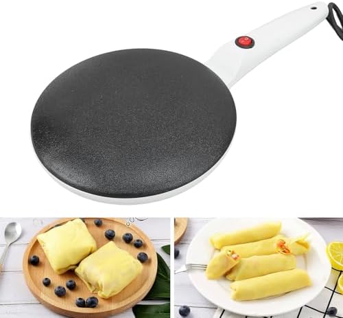 Elektrischer Crêpe-Maker, 8 Zoll Antihaftbeschichtung Kabelloser Crepe-Maker Automatische Temperatur
