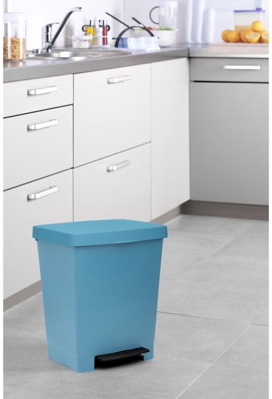 TATAY Mülleimer Mülltrennsystem 17L + 8L, 25L Gesamtkapazität, mit Pedal, 8L Separator, Polypropylen