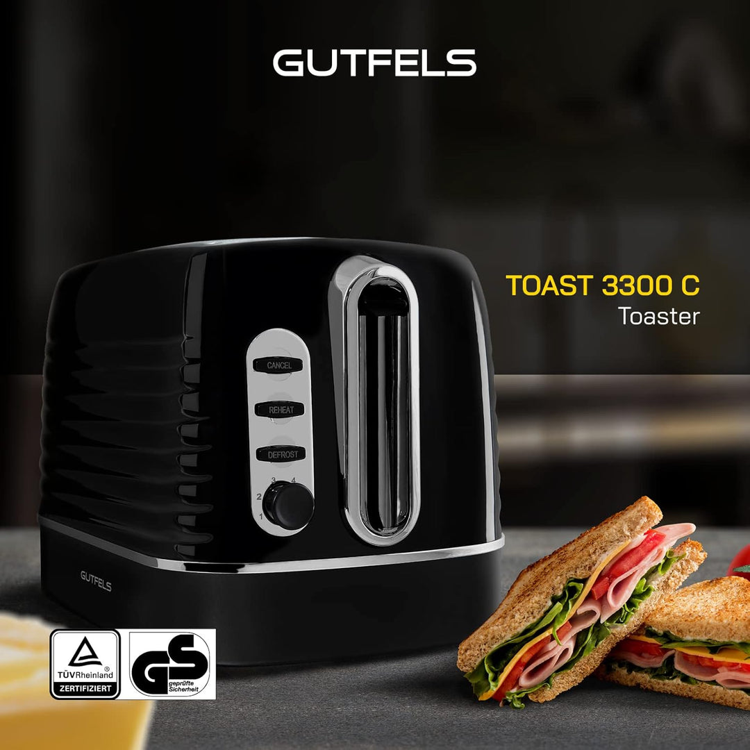 2-Scheiben-Toaster TOAST 3300 C | Integrierter Brötchenaufsatz | Toast-Zentrierung | Perfektes Toast