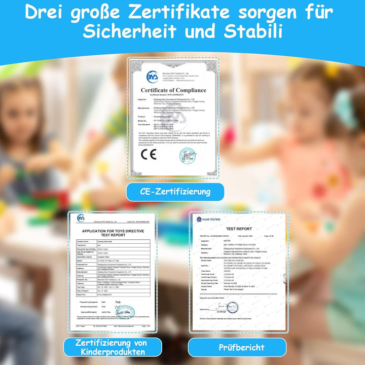 MAMIZO Kindertisch mit 6 Stühlen, Kindertischgruppe Höhenverstellbar, Kinder Tisch Stuhl Set für Kin