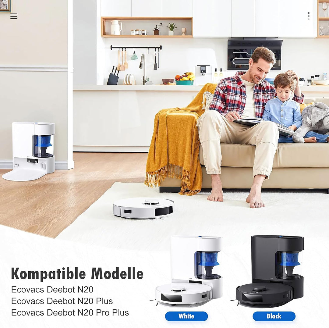 16 Stück Zubehör für Bosch Spotless + BCRD1W / Ecovacs Deebot N20 Pro Plus / N20 Plus / N20 Saugrobo