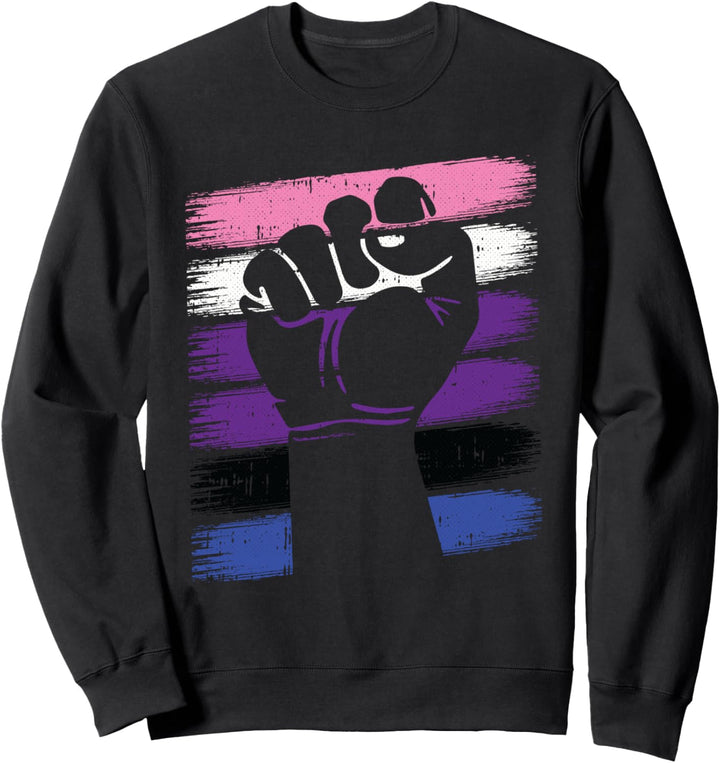 Power Fist Gender-fluid Pride Social Justice Equality LGBTQ Sweatshirt