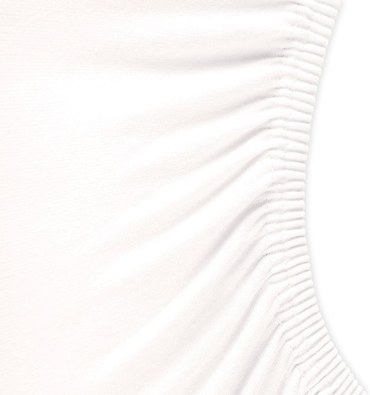 aqua-textil Royal Spannbettlaken Boxspringbett Wasserbett rund Ø ca. 245 cm Schnee weiss 210g/qm Jer