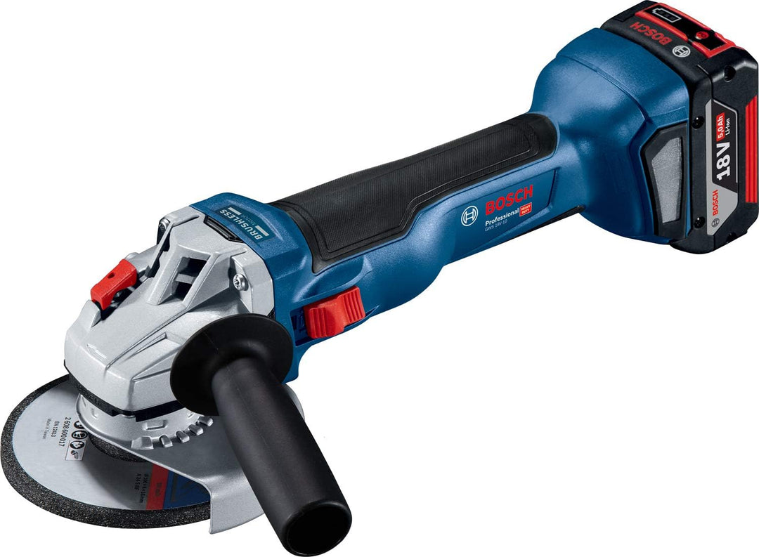 Bosch Professional GWS 18 V-10 - Dunkelblau, Silber, Schwarz, 115 mm, Solo in L-BOXX 115mm, Solo, in