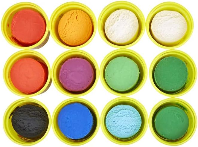 Play-Doh E4830F03 12er-Pack mit Spielknete in Grundfarben, 112g-Dosen in recycelbarer Verpackung, op