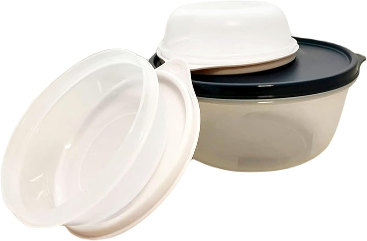 Tupperware SET (3) Kühlschrank 1x 1,4 L grosse Hit-Parade dunkelblau transparent + 2x 300 ml kleine