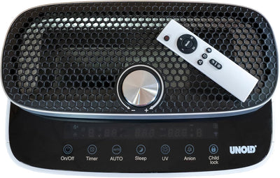 Unold 87610 Luftreiniger+ Luftbefeuchter Omega - Weiss, entfernt Pollen, Staub, Viren, Allergene, Ra