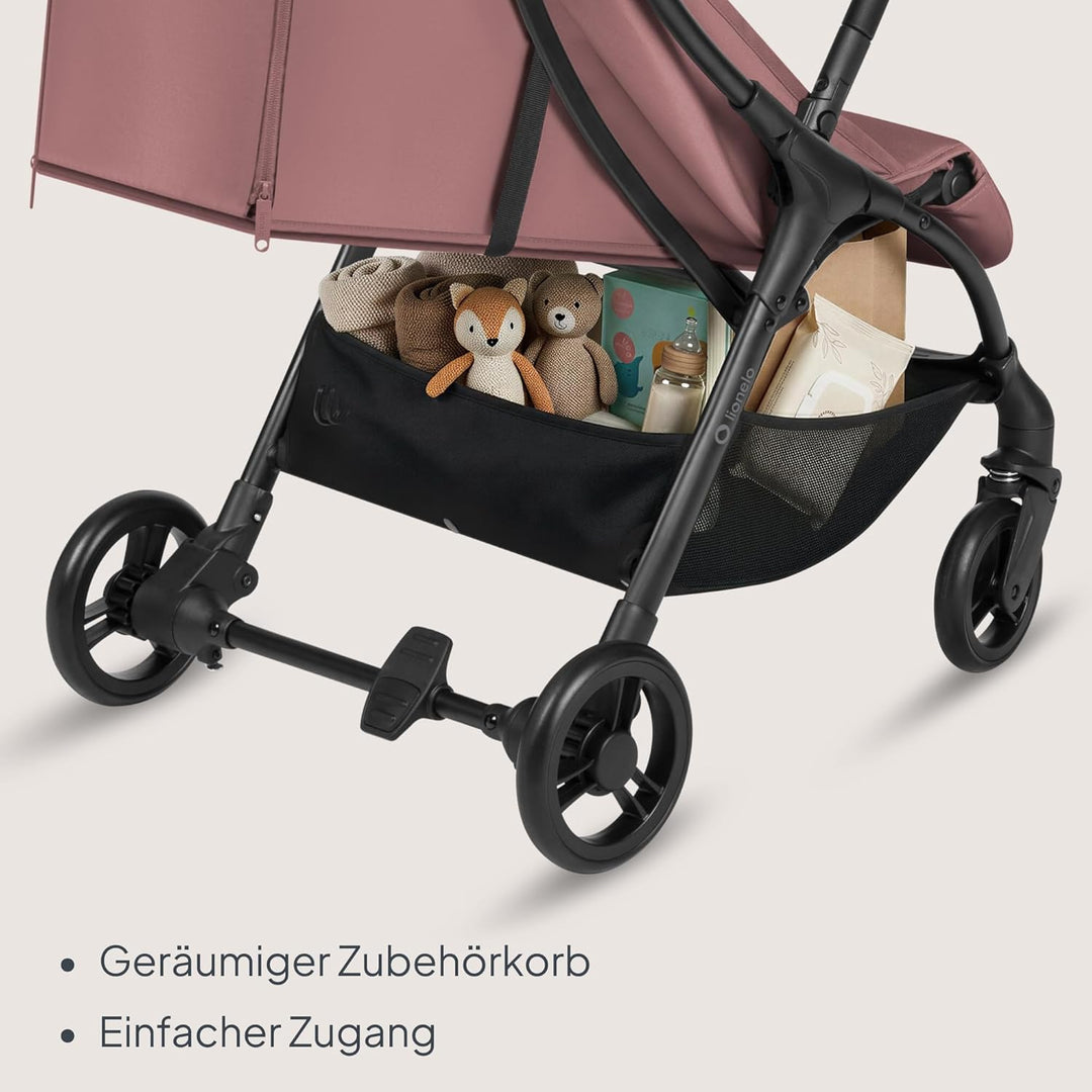 Lionelo Agia Reisebuggy Bis 22 kg, Leichter Buggy Kinderwagen ab 6 Monaten, Klein Zusammenklappbar m