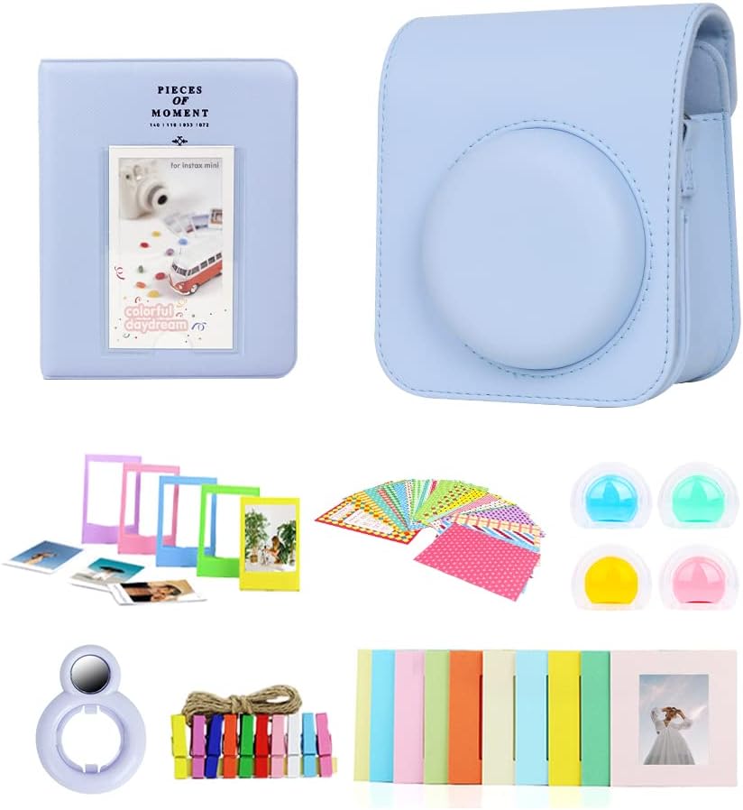 Berfea Schutzhülle Tasche für Kamera, kompatibel mit Fujifilm Instax Mini 12, Sofortbildkamera-Zubeh