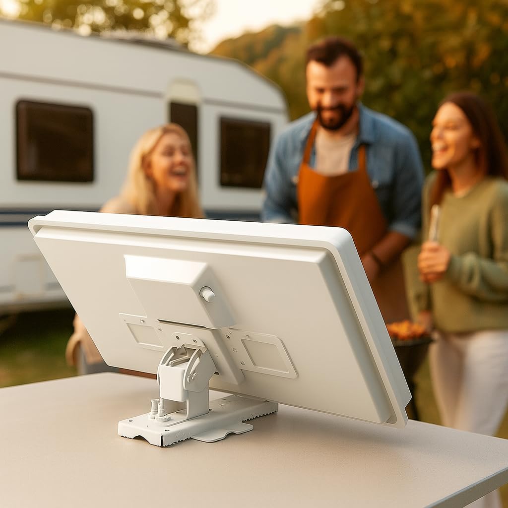 Sat Flachantenne Single LNB HD Sat Anlage für 1 Teilnehmer H30D1+ kompakte Sat-Antenne mit Fensterha