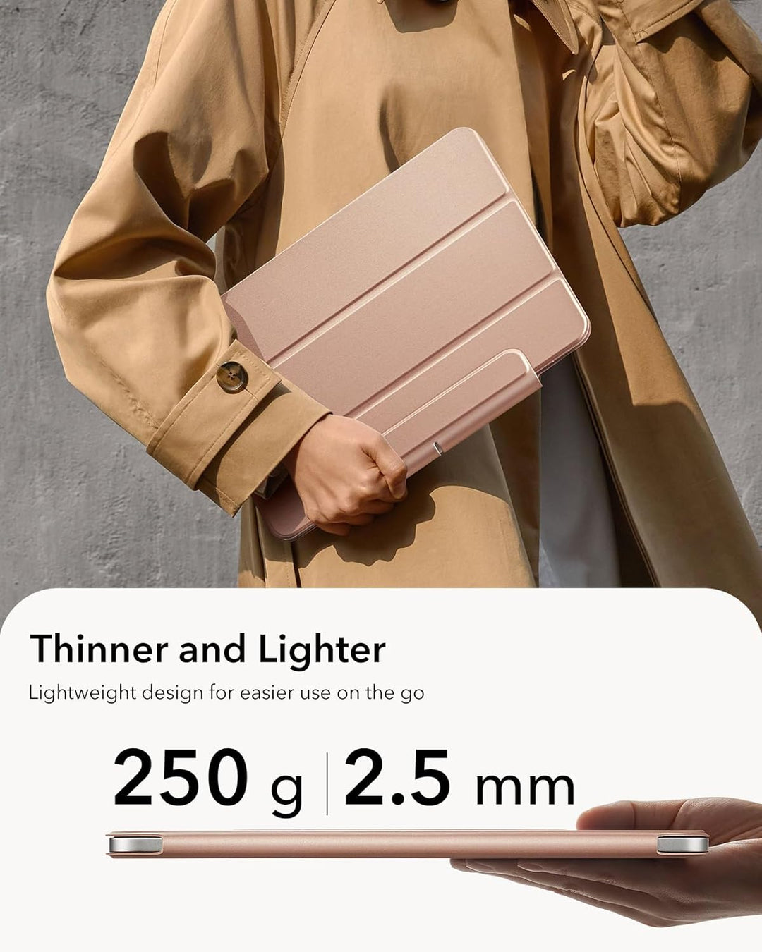 ESR für iPad Air 11 Zoll 2026 Hülle M4/M3/M2, iPad Air 5/4 Hülle (2025/2024/2022/2020) Starke Magnet