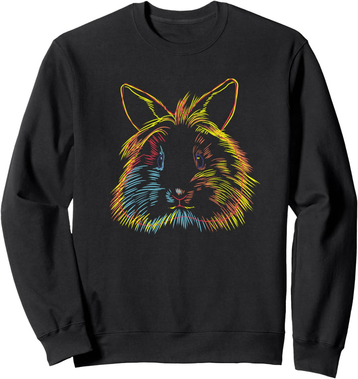 Buntes Kaninchen Löwenkopfkaninchen Sweatshirt