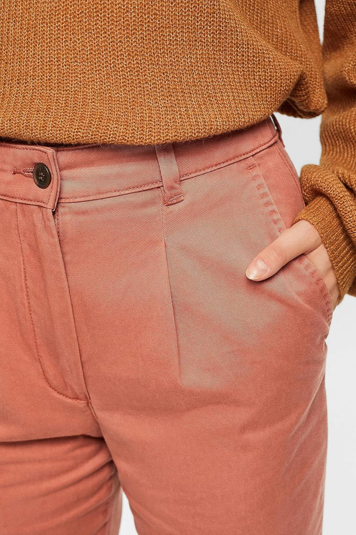 ESPRIT Chino aus Baumwollmix mit mittelhohem Bund 32W / 32L 805/Terracotta, 32W / 32L 805/Terracotta