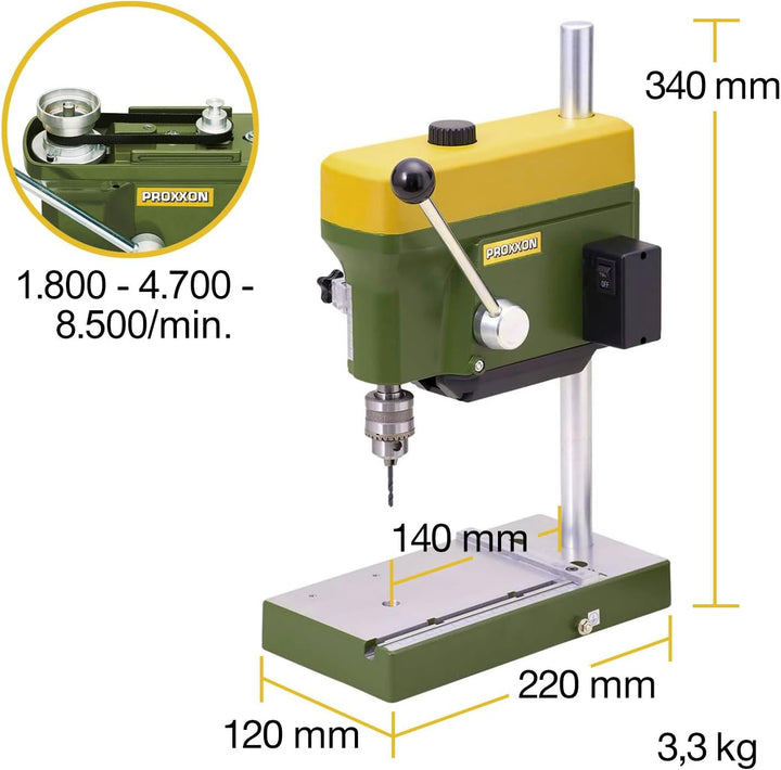 PROXXON Tischbohrmaschine TBM 220, 28128 Bohrer, Bohrer
