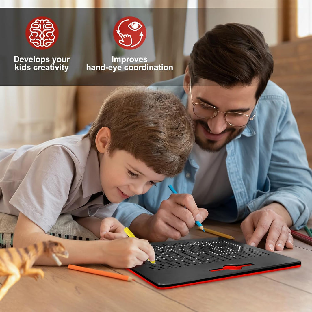 ALEENFOON Magnetisches Zeichenbrett für Kinder ab 3 Jahren, Reissbrett Magnetisch Schreibtafel Zeich