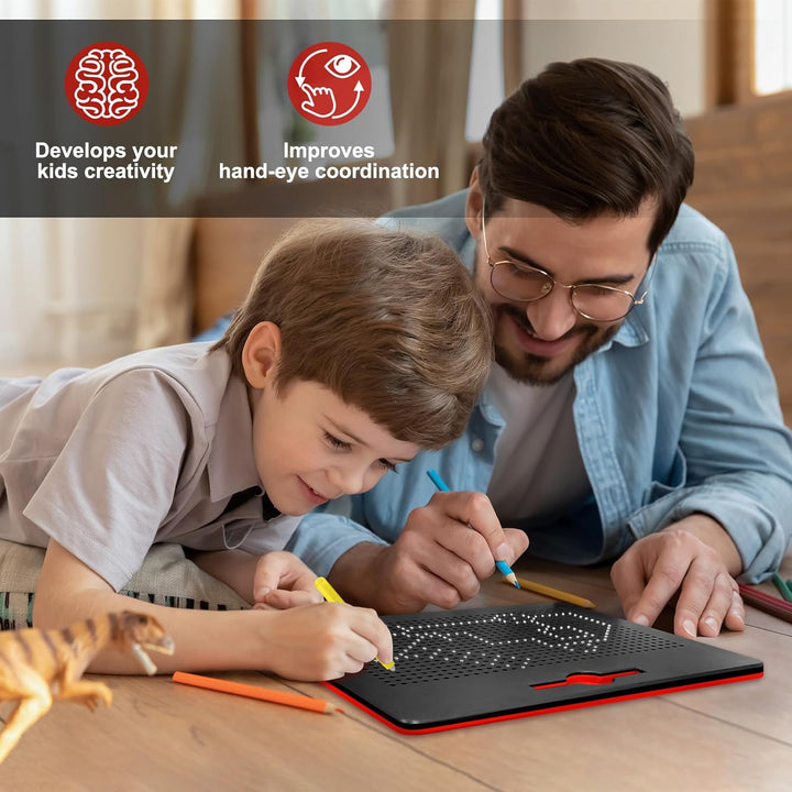 ALEENFOON Magnetisches Zeichenbrett für Kinder ab 3 Jahren, Reissbrett Magnetisch Schreibtafel Zeich