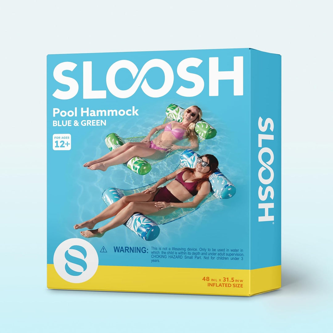 Sloosh 2 Packungen Hängematte Pool Floats Erwachsene, 4 in 1 Mehrzweck Aufblasbare Pool Floats PVC W