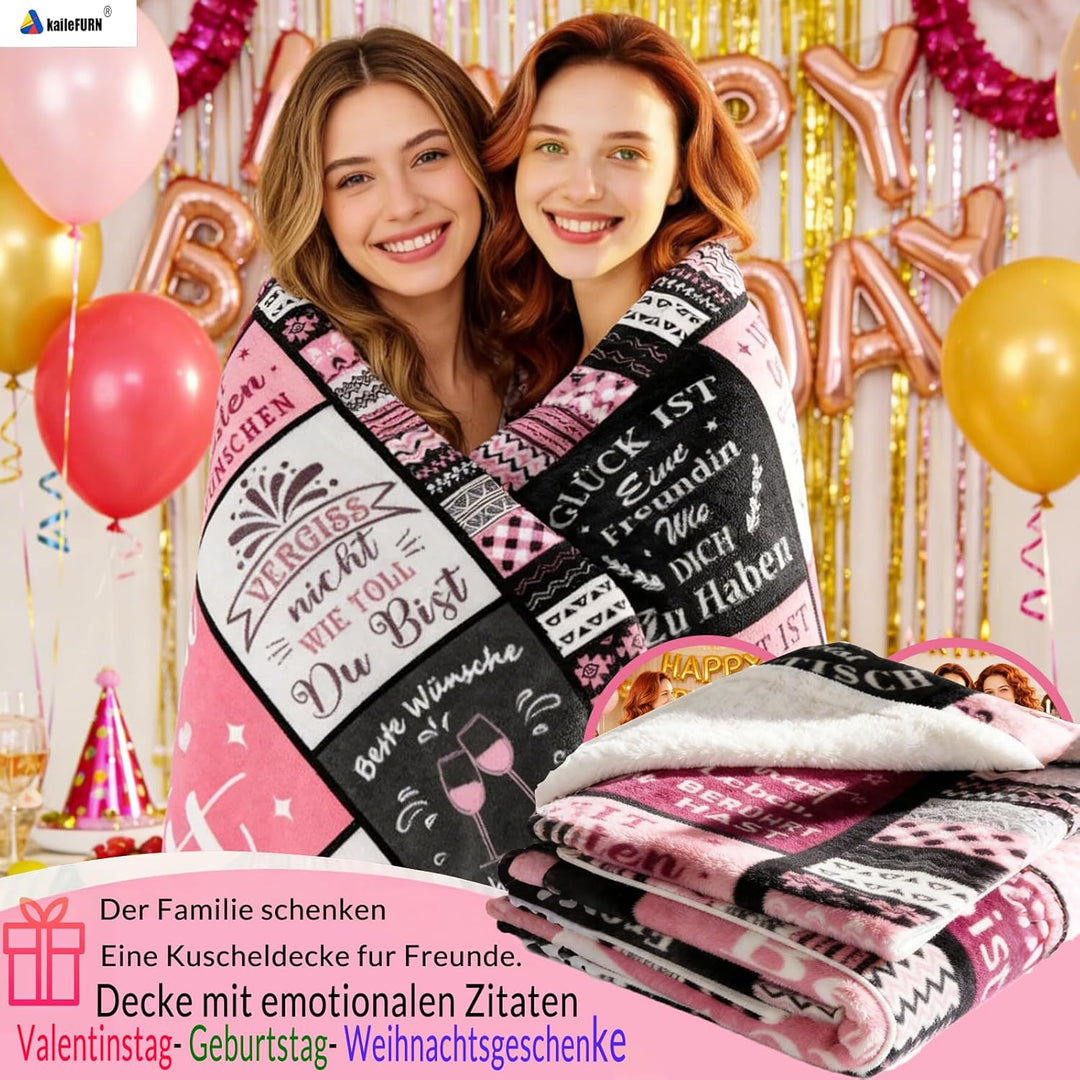 Geschenke für Freundin, Kuscheldecken Geschenke für Beste Freundin, Geschenk Freundin Geburtstag, Ge