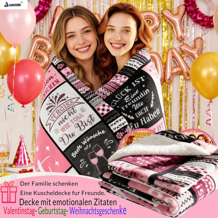 Geschenke für Freundin, Kuscheldecken Geschenke für Beste Freundin, Geschenk Freundin Geburtstag, Ge