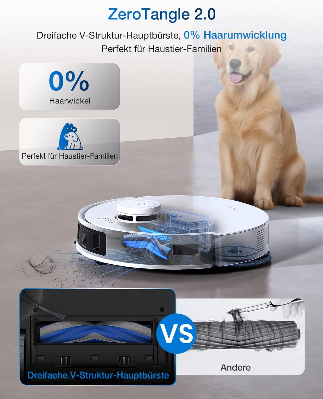 ECOVACS DEEBOT T30C Pro Omni GEN 2 Saugroboter mit Wischfunktion, 15400Pa Saugkraft, Auto-Entleerung