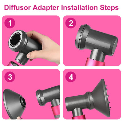 Fixbetter Diffusor und Adapter für Dyson für Airwrap Styler HS01 HS05 Zubehör, Verwandeln Sie es in