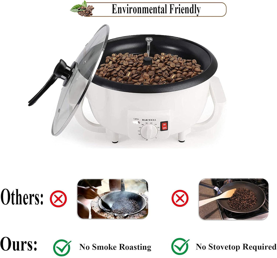 Home Kaffeeröster, Haushalt Elektrischer Kaffeebohne Baker Nuss Erdnuss Cashew Kastanien Röstmaschin