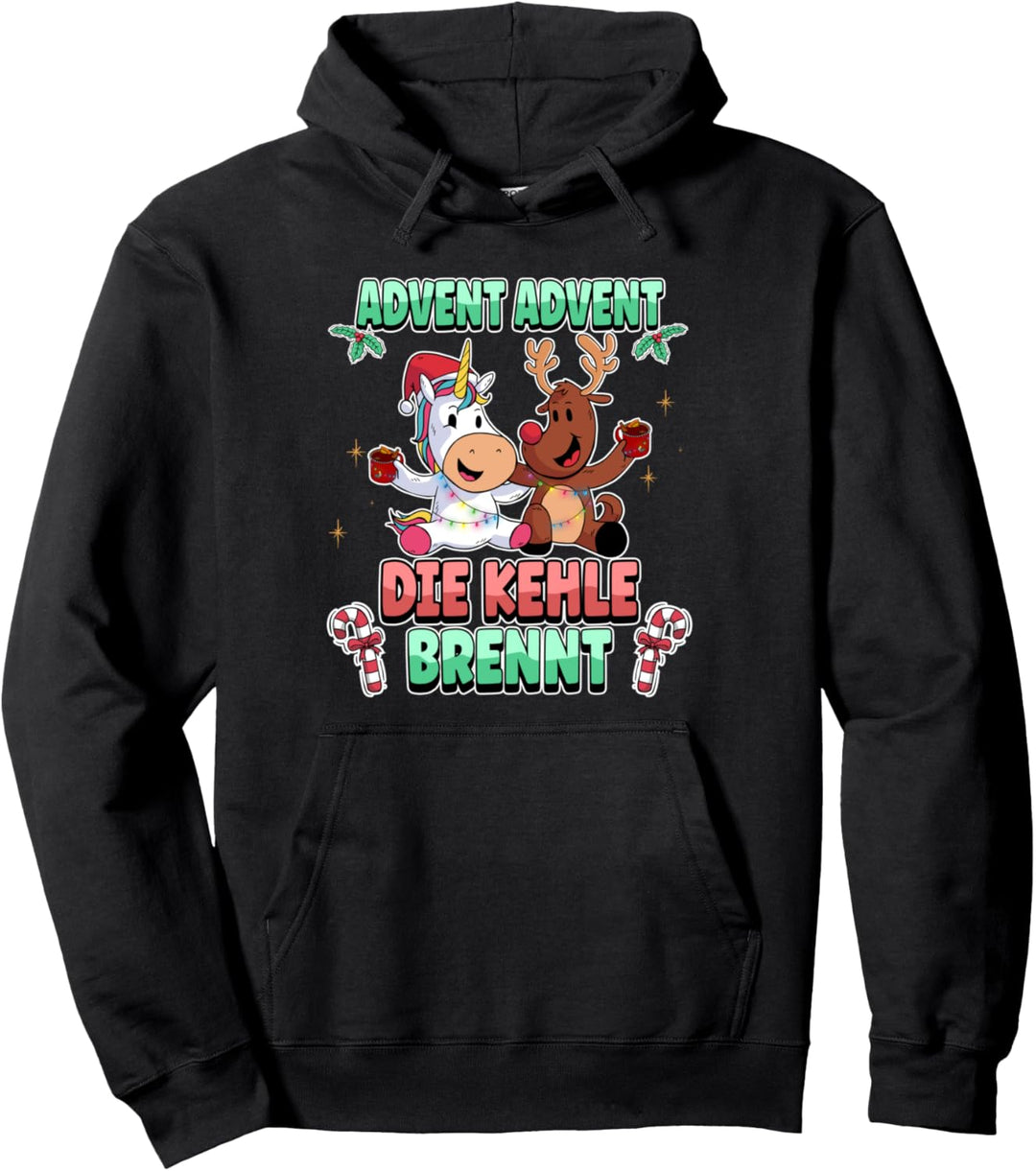 Advent Advent die Kehle brennt Weihnachtsmarkt Glühwein Pullover Hoodie