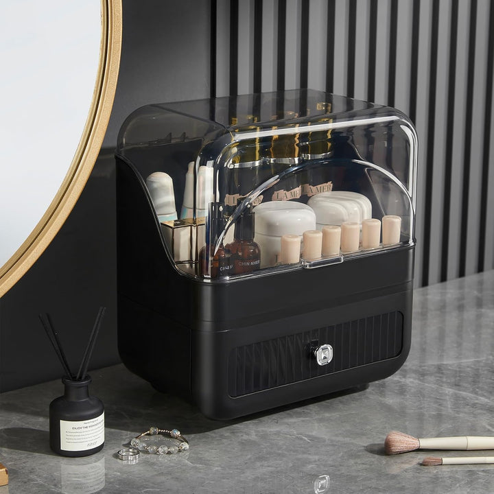 RMAN Make up Organizer Kosmetik Aufbewahrungsbox mit Schubladen Staubdicht Schmink Aufbewahrungskast