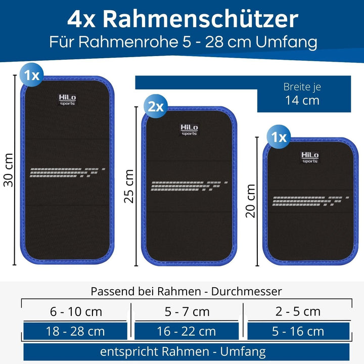 HiLo sports Fahrrad Rahmen- und Transportschutz Set - [4x Rahmenschützer & 2x Pedalschützer] - Für a