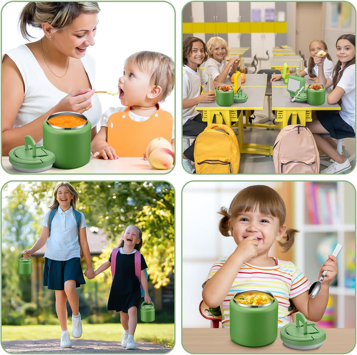 Itslife Thermobehälter für Essen 760ml, Edelstahl Warmhaltebehälter Essen mit Löffel, Thermo Lunchbo