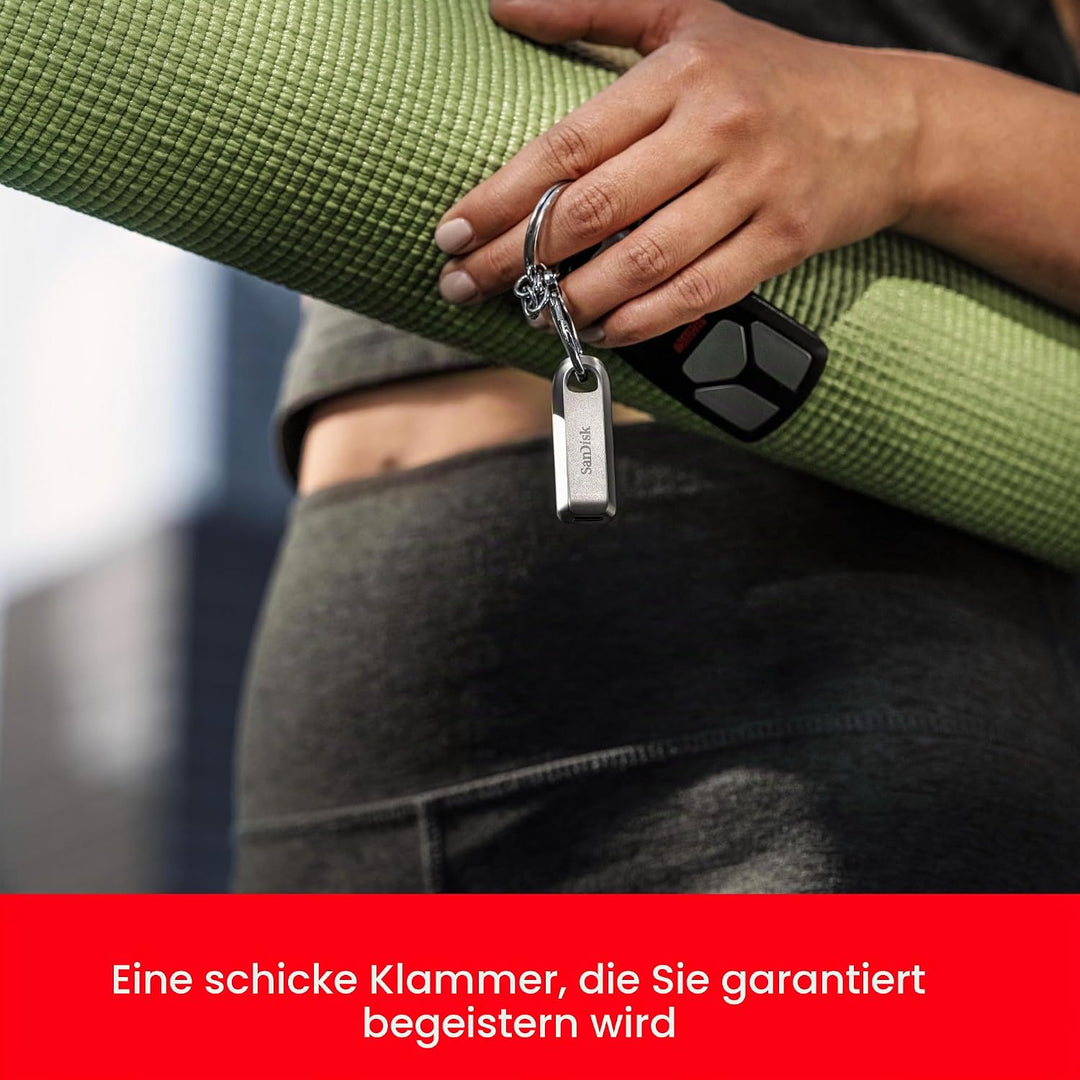 SanDisk Ultra Luxe USB-Type-C-Laufwerk 512 GB (USB-Type-C-Flash-Laufwerk, USB-3.2-Gen-1, Metalldesig