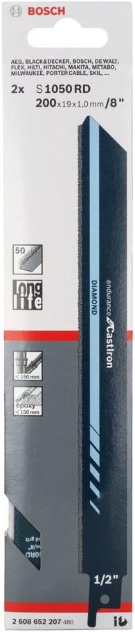 Bosch Professional 2608652207 Säbelsägeblatt S 1050 RD 2 Stück