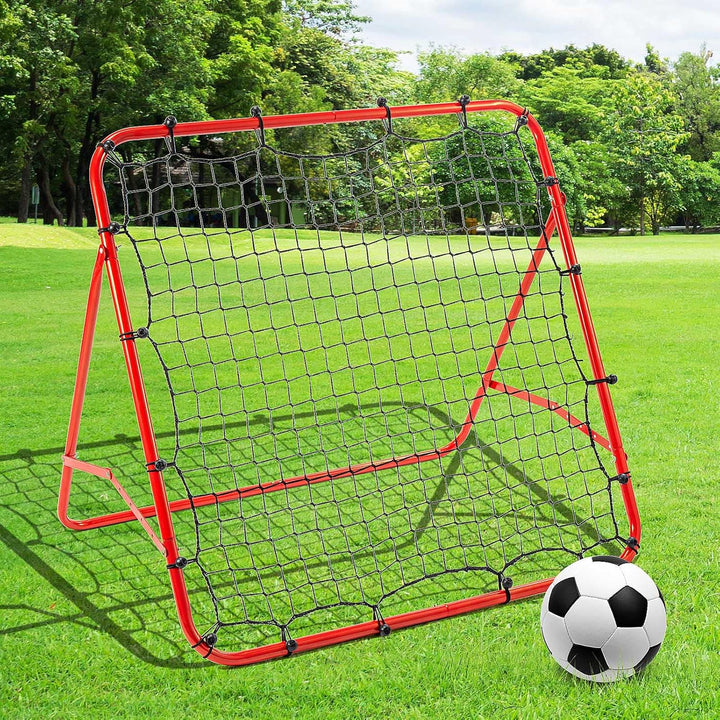 Fussball Rebound Netz Kinder und Jugendliche Tragbares Prellwand Verstellbar Fussballtor Kicker für