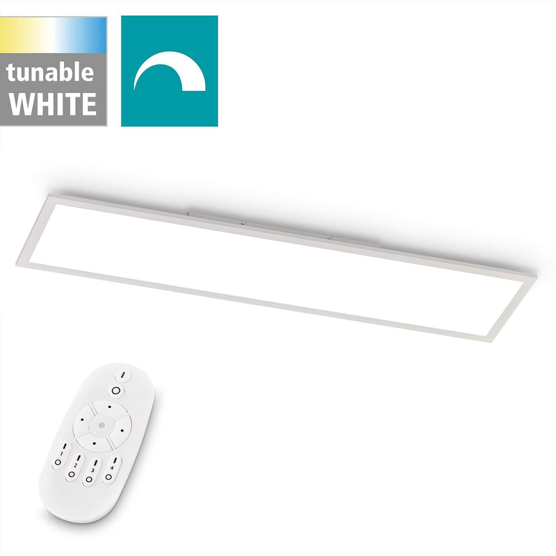 EGLO LED Deckenleuchte Bottazzo, Deckenlampe 100x25 cm, Panel ultraflach aus Aluminium und Kunststof