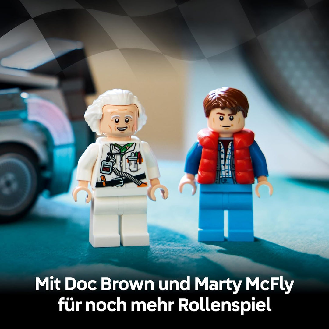 LEGO Speed Champions Zeitmaschine aus Zurück in die Zukunft - Kinder Spielzeug mit Automodell und 2
