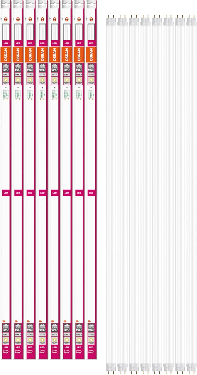 OSRAM LED Röhre Substitube Pure mit G13 Sockel, Länge: 1.2 Meter, Warmweiss (3000K), 15W, Ersatz für