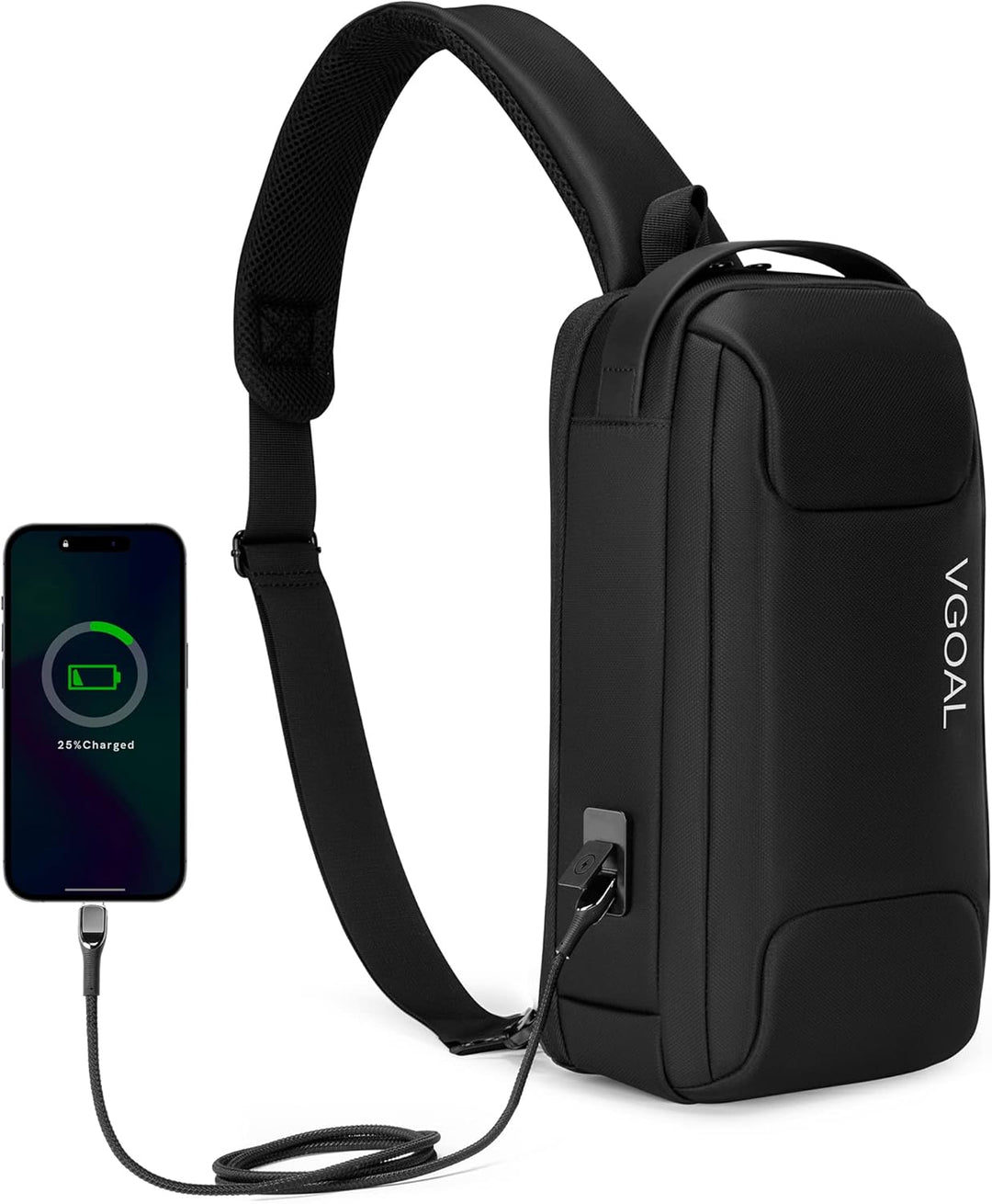 VGOAL Herren Daypack Backpacks Laptop-Computer-Messenger-and-Shoulder-Bags, 6315-a-black