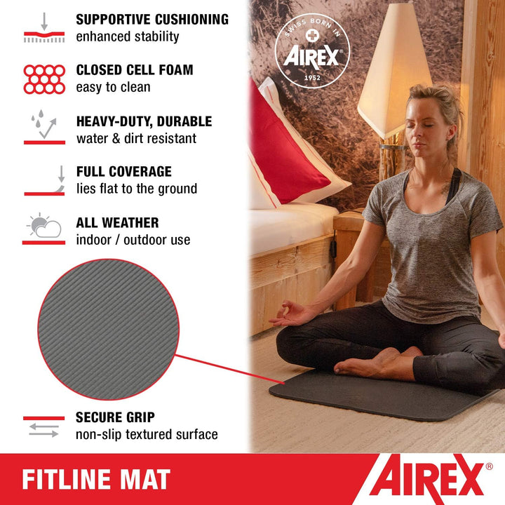 Airex Fitline Fitnessmatte anthrazit, anthrazit