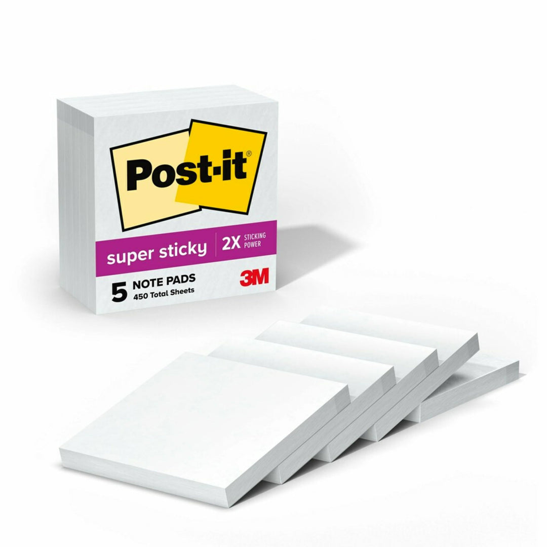 Post-it Super Sticky Notes, 7,6 x 7,6 cm 5 Pads weiss