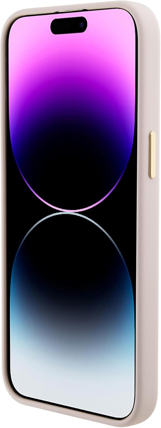 GUESS GUHCP15XM4DGPP Hülle für iPhone 15 Pro Max 6.7" Rosa hardcase Silicone Logo Strass 4G