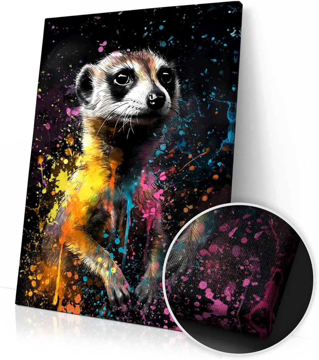 Artmazing | Erdmännchen Bild bunt | Poster &amp; Kunstdrucke | Bild Erdmännchen | S-Art Bilder | Erdmänn