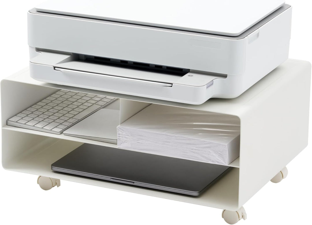 YAMAZAKI Tower Druckerstation, Legierter Stahl, Weiss, One Size