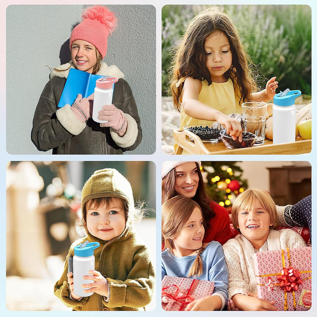 6 Stück Sublimation Becher 420ml – Edelstahl Thermobecher Weiss, Doppelt Vakuum Isolierte Skinny Tum